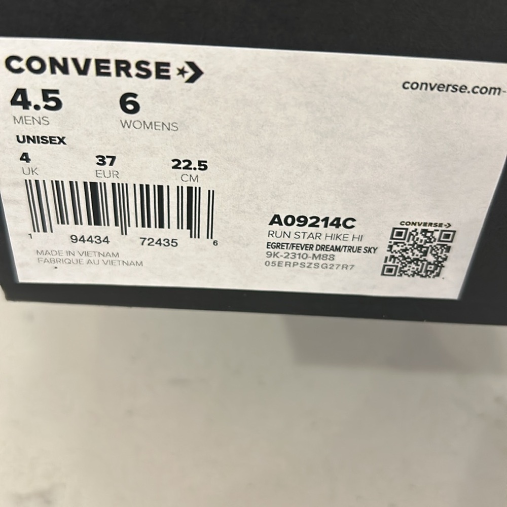 CONVERSE CHUCK TAYLOR RARE   Run Star Hike Platform Y2K HEART sneakers. - Picture 15 of 15